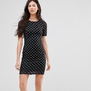 NWOT Mini Lace Dress with Cut Out Back